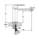 Washbasin faucet Haiba Alex 001 Long