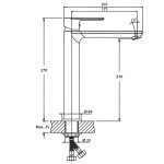 Washbasin faucet Haiba Alex 001 High