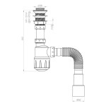 Washbasin siphon Nova 1010