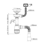 Kitchen sink siphon Nova 1047