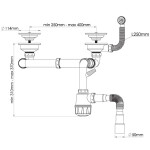Kitchen sink siphon Nova 1196