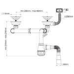 Kitchen sink siphon Nova 1197