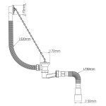 Bathtub siphon Nova 1521