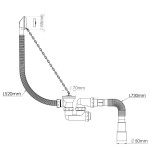 Bathtub siphon Nova 1525