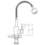 Kitchen faucet Solone EZA-4-A