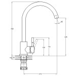 Kitchen faucet Solone EZA-4-D