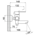Bathtub faucet Solone JAT-3