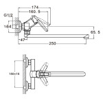Wall mounted faucet ZEGOR NOF-12