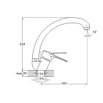 Kitchen faucet ZEGOR PUD-4-YB