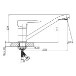 Kitchen faucet CRON CR-1447.NUT
