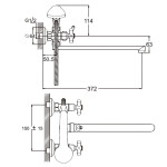 Bathtub faucet Zegor DFR-7-B