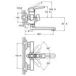 Bathtub faucet Zegor NOF-3