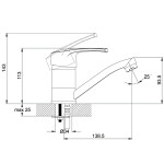 Washbasin faucet Zegor POP-4-B