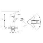 Washbasin faucet Zegor PUD-1-YW