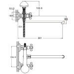 Bath faucet ZEGOR DMT-7-B