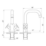 Washbasin faucet Zerix GTA 001