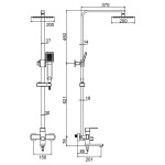 Shower set ZERIX KUB-009-J