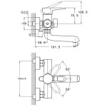 Bath faucet ZERIX PUD-3-146