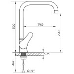 Kitchen faucet Zerix SOP-7 146