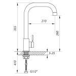 Kitchen faucet Zerix SUS-011G