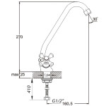 Kitchen faucet Zerix TLH 722